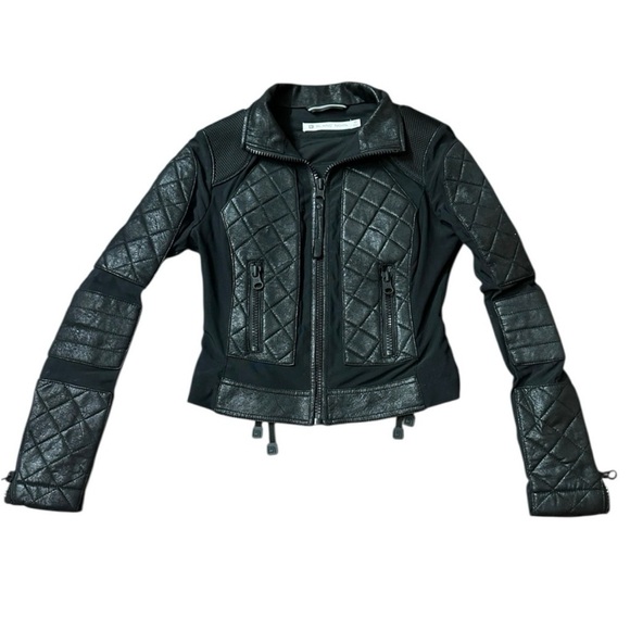 Blanc Noir Black Vintage Mesh Moto Jacket - Picture 9 of 12